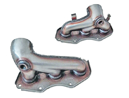 Catalytic converter welding manifold   catalytic converter housing semi-finished product